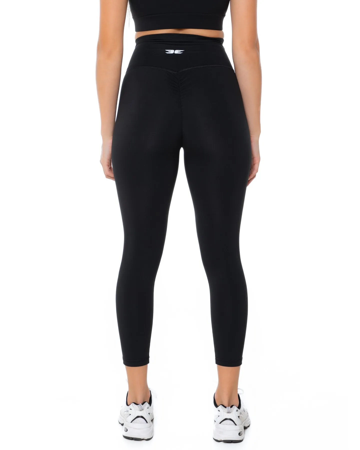 7/8 Aura Scrunch Leggings - Black