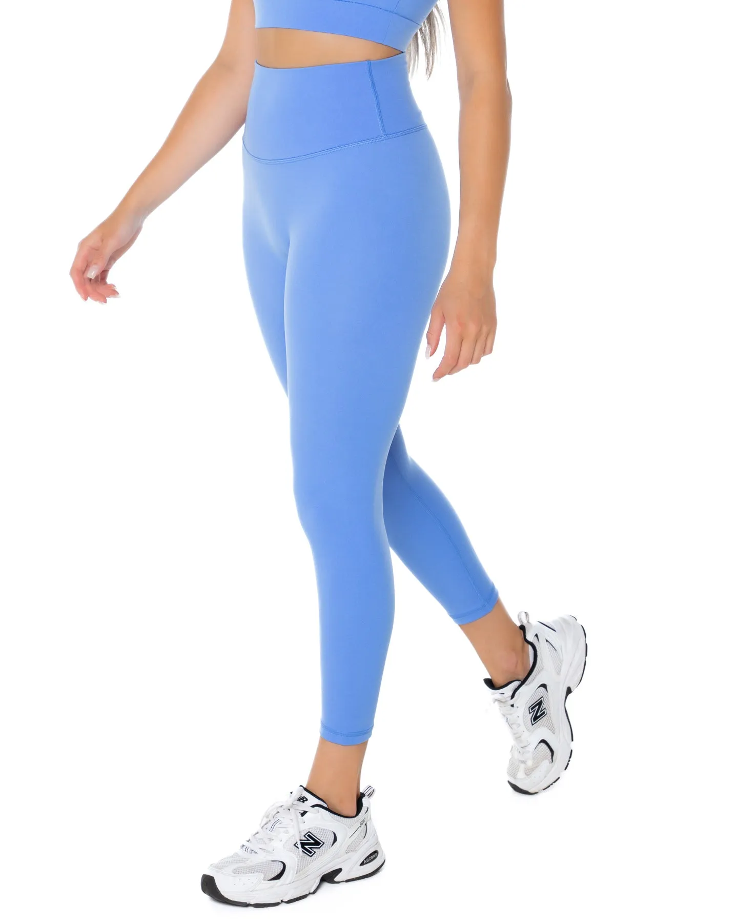 7/8 Aura Scrunch Leggings - Powder Blue