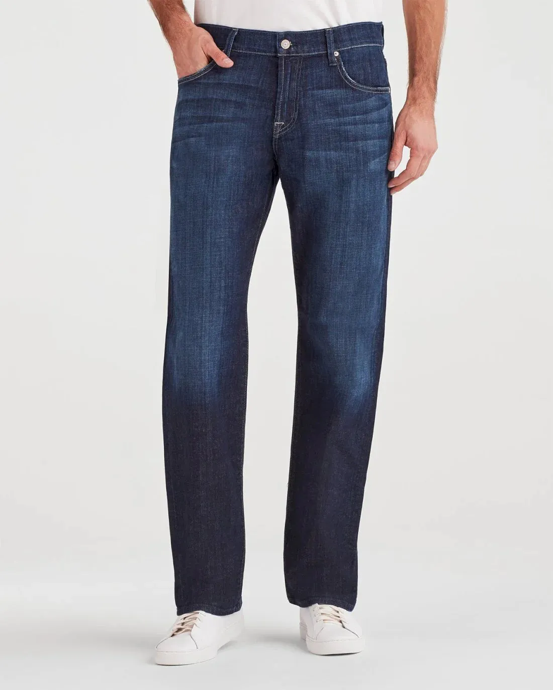 Austyn Relaxed Straight Jeans in Los Angeles Dark