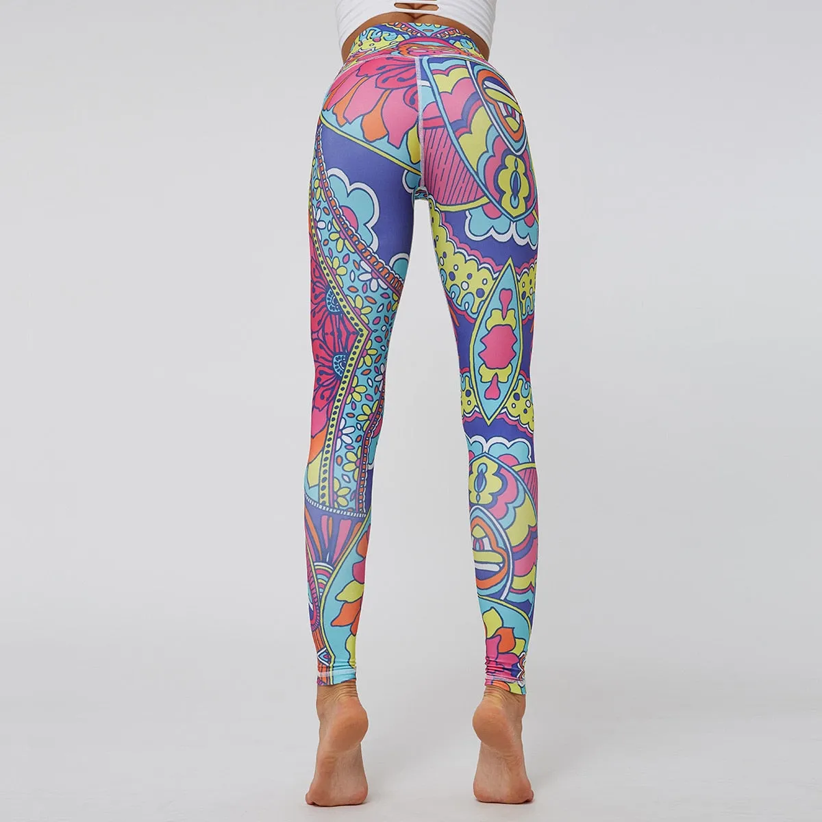 Autumn Print Gym Yoga Leggings Fitness Sports Breathable Yoga Pants Fashion Workout Push Up Training Outdoor High Elastics Pants