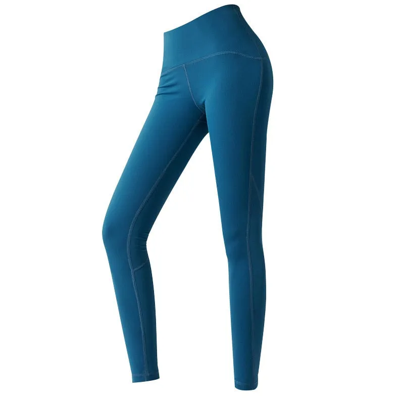 Autumn Solid Seamless Yoga Leggings No-T Line Workout Push Sports Pants Casual Breathable Quick Dry Shaping High Elastics Pants