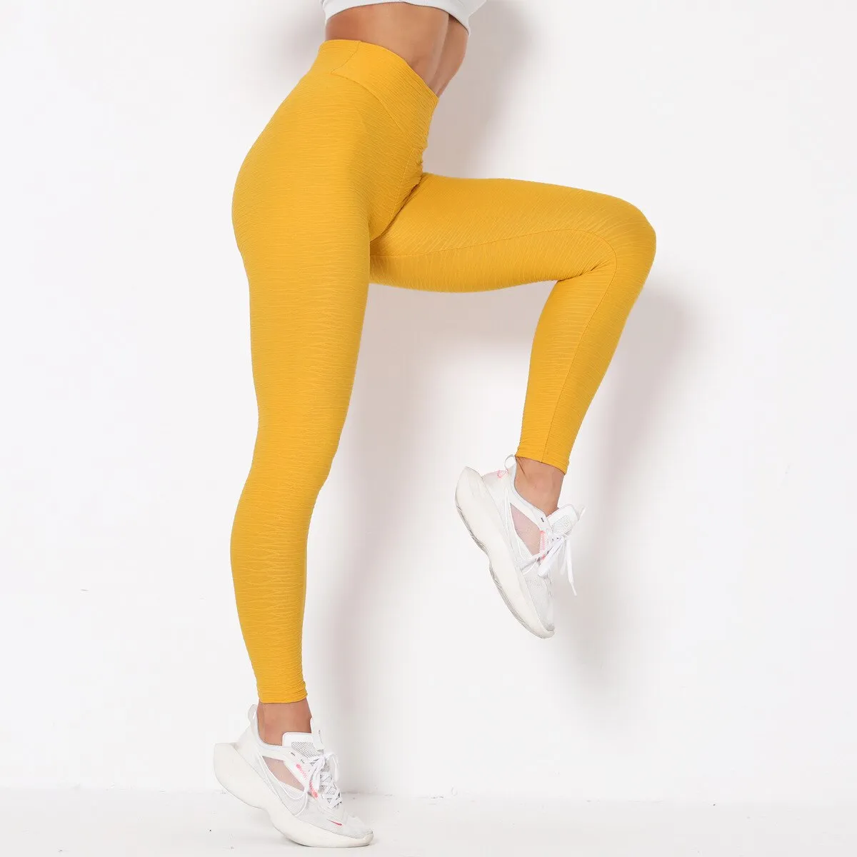 Autumn Solid Yoga Leggings High Elastics Pants For Women High Waist Hips Lifting Yoga Trousers Energy Fitness Sports Tracksuit