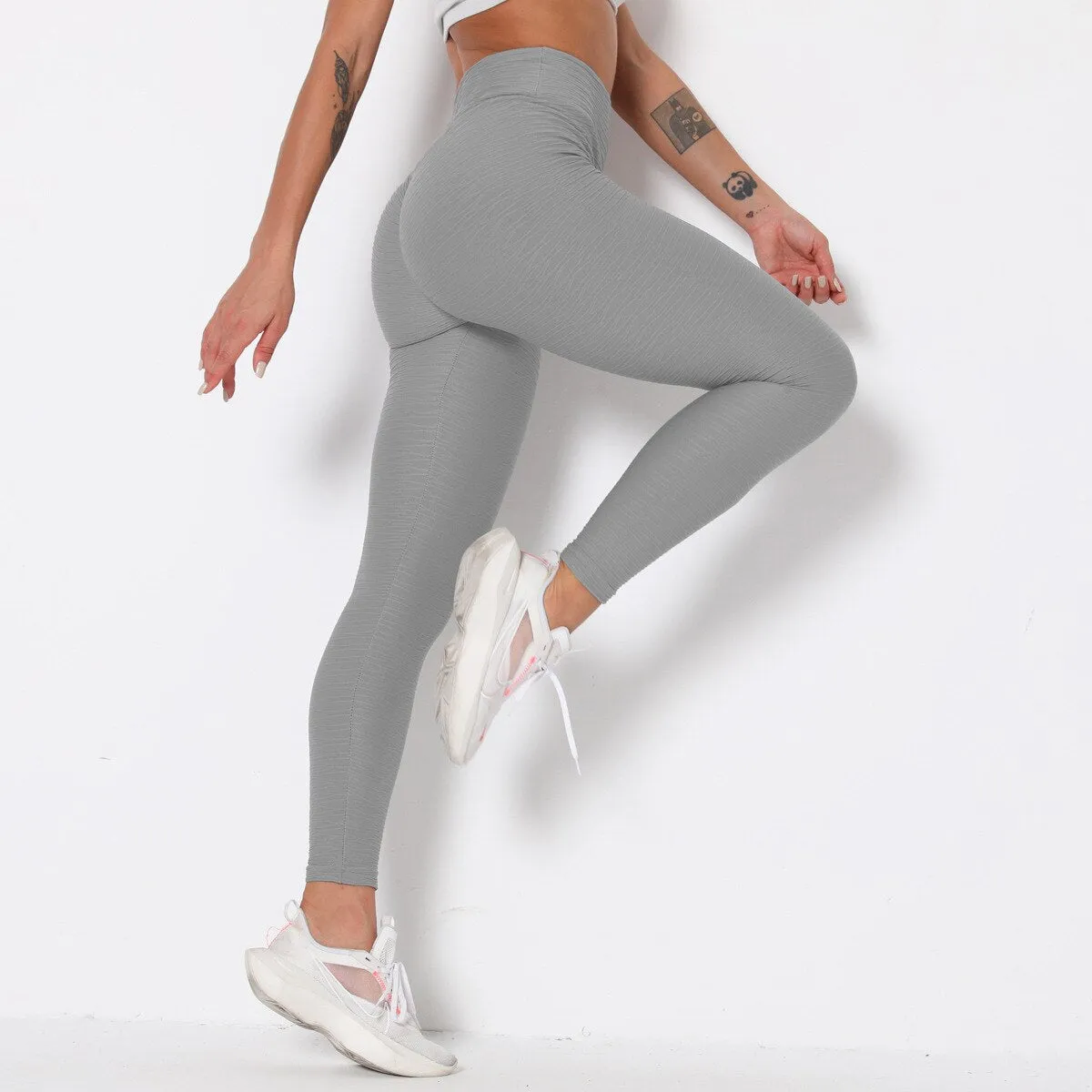 Autumn Solid Yoga Leggings High Elastics Pants For Women High Waist Hips Lifting Yoga Trousers Energy Fitness Sports Tracksuit