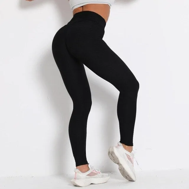 Autumn Solid Yoga Leggings High Elastics Pants For Women High Waist Hips Lifting Yoga Trousers Energy Fitness Sports Tracksuit