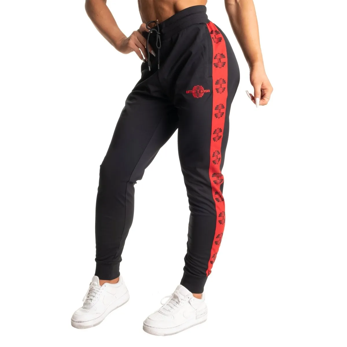 Better Bodies Chelsea Track Pants - Black/Red