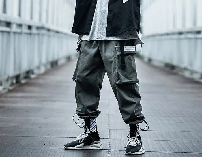 Big Pockets Male Harem Cargo Pants Harajuku Streetwear Sweatpants Hip Hop Casual Joggers Men Trousers Oversized