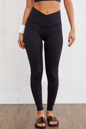 Black Arched Waist Seamless Workout/Yoga Active Leggings