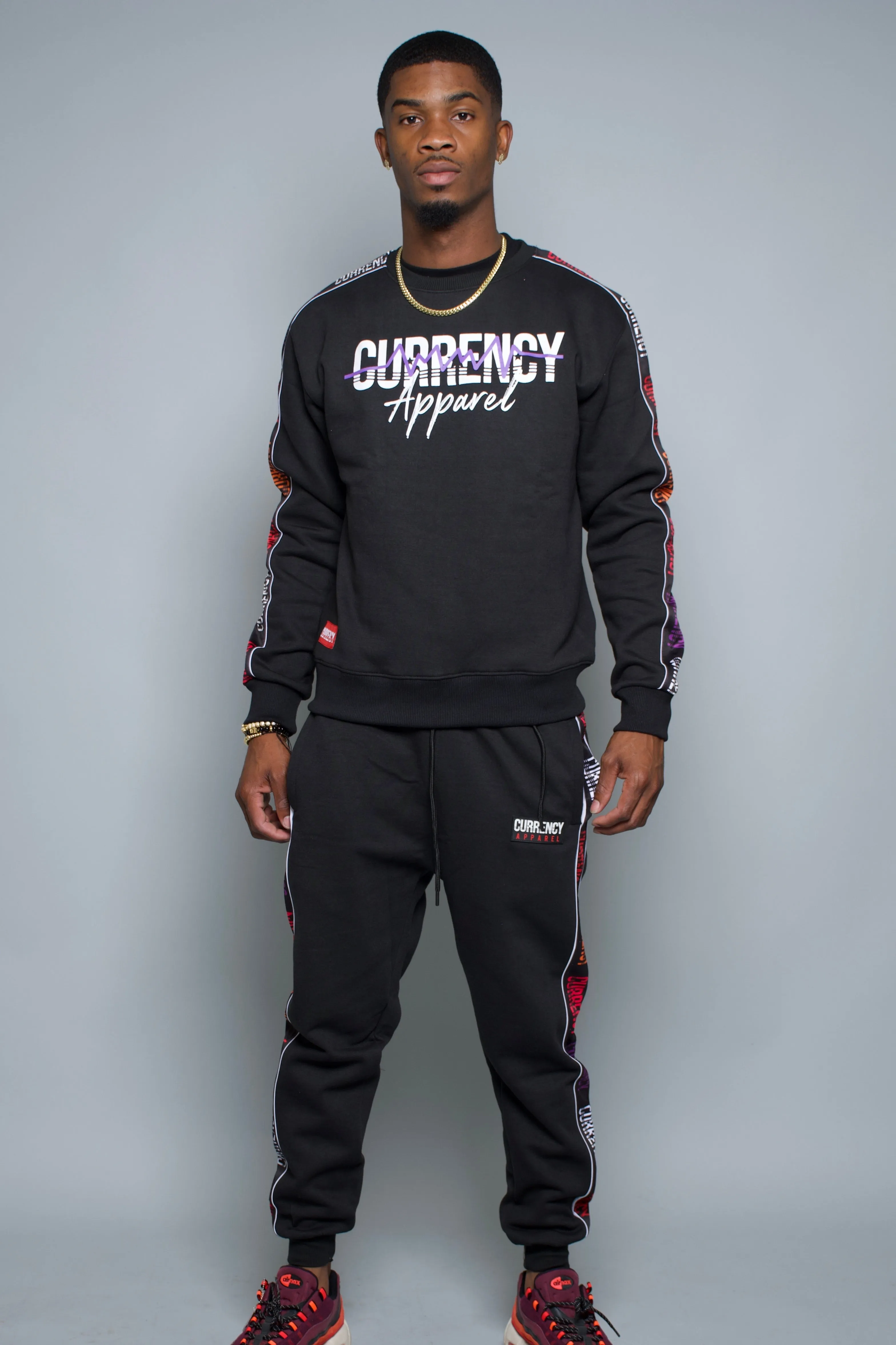 Black Multicolor- Sweat Suit