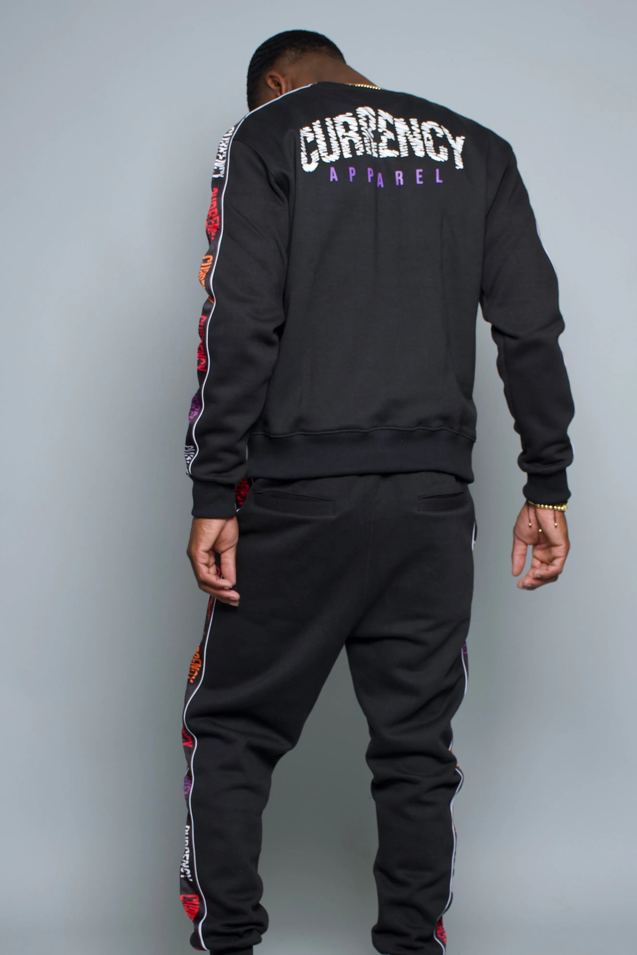 Black Multicolor- Sweat Suit