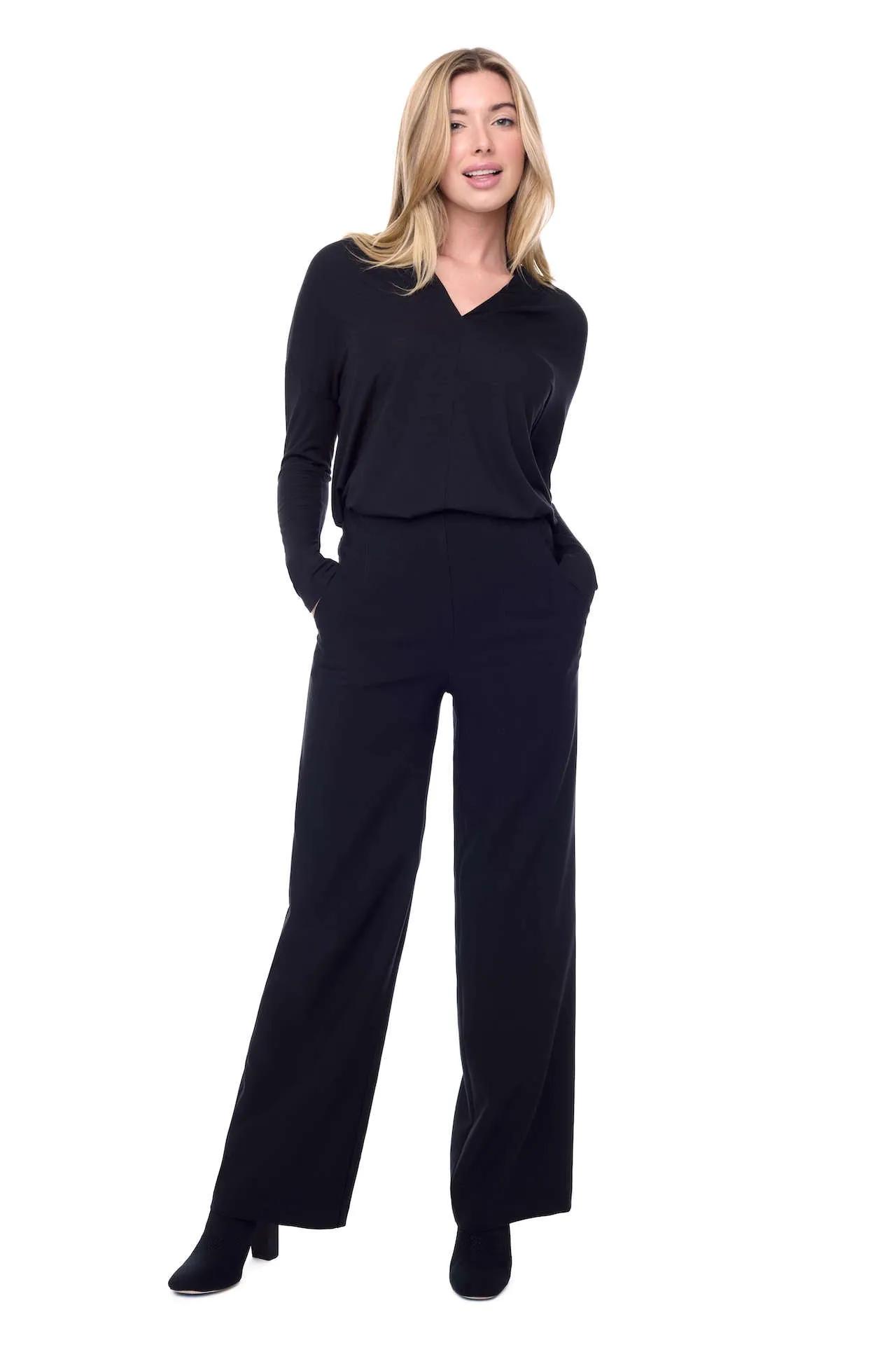 Black Palermo Wide Leg Pant 67976UP