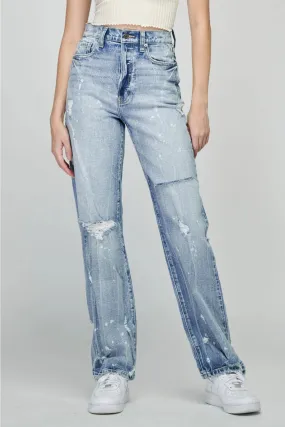 Bleach Splatter Dad Jeans