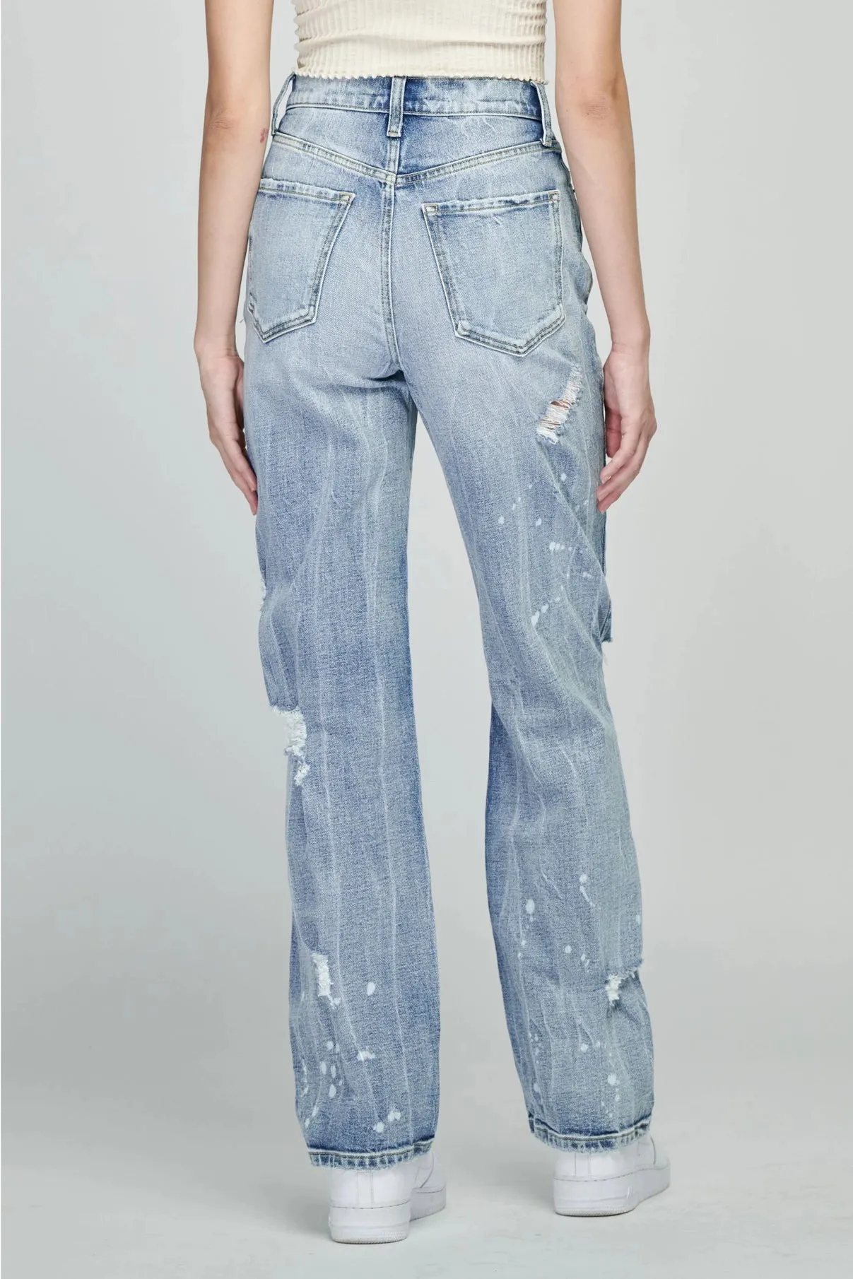 Bleach Splatter Dad Jeans