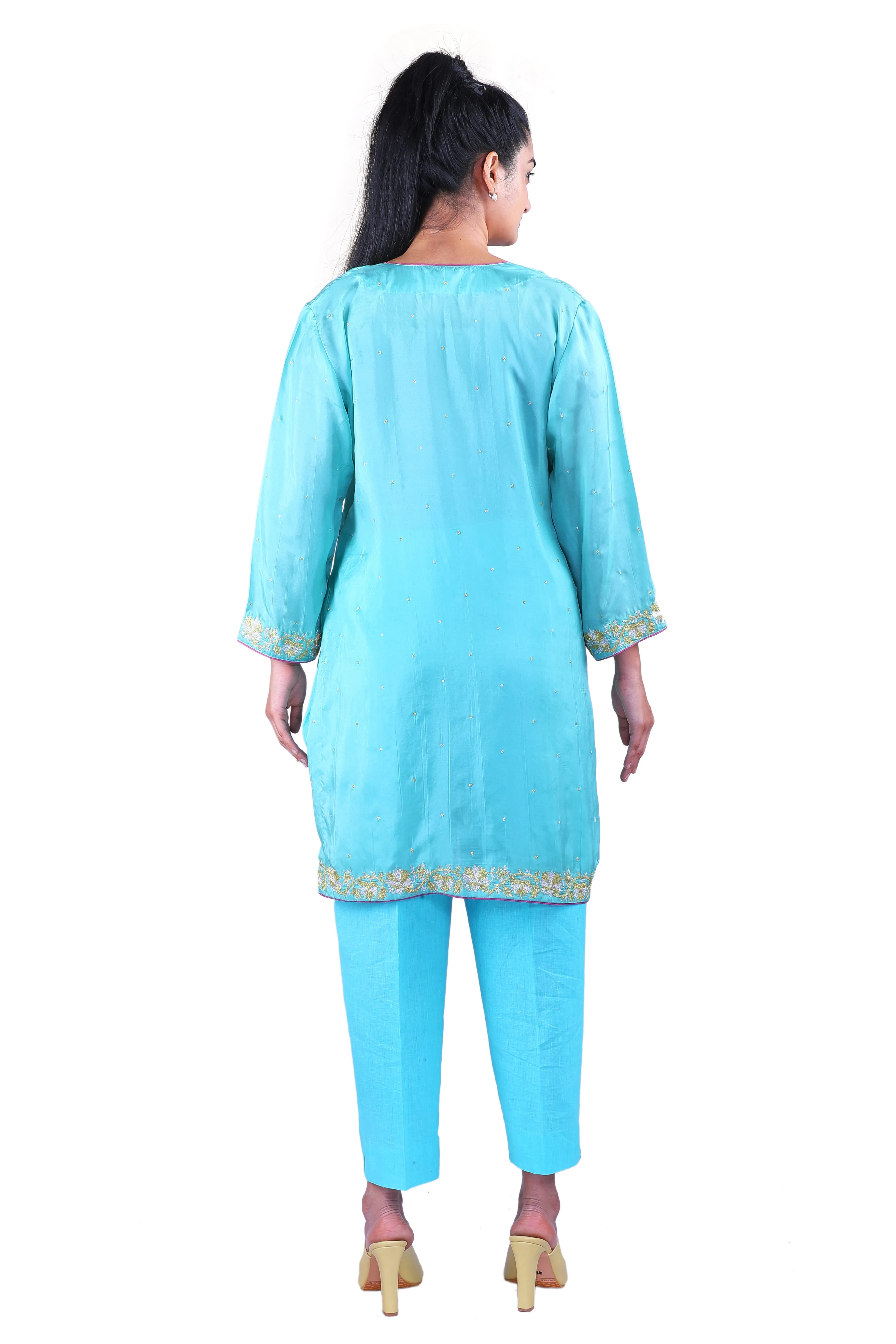 Blue Soft Silk kurta