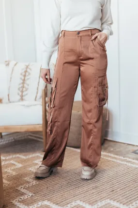 Britt Silk Cargo Pants