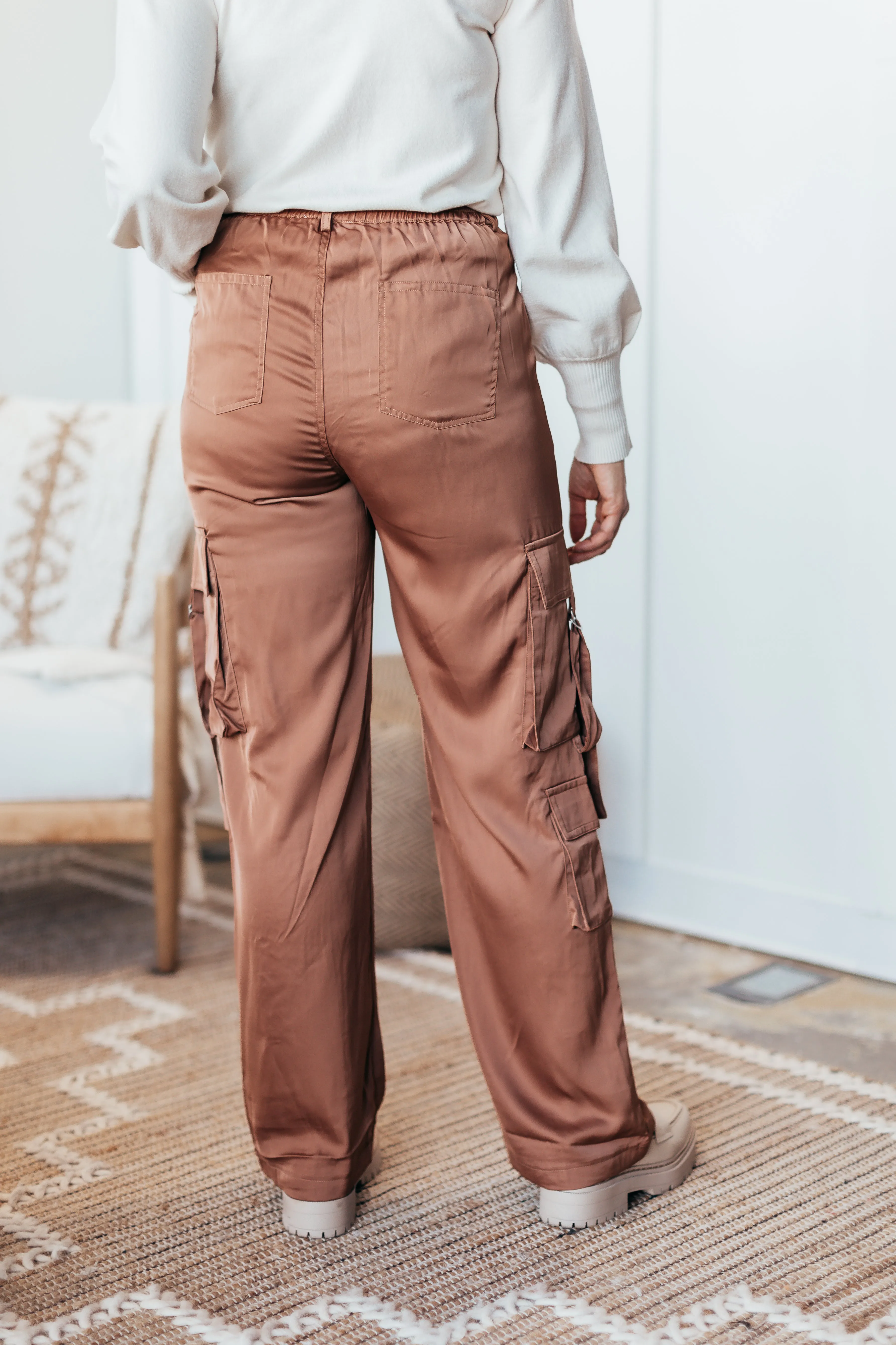 Britt Silk Cargo Pants