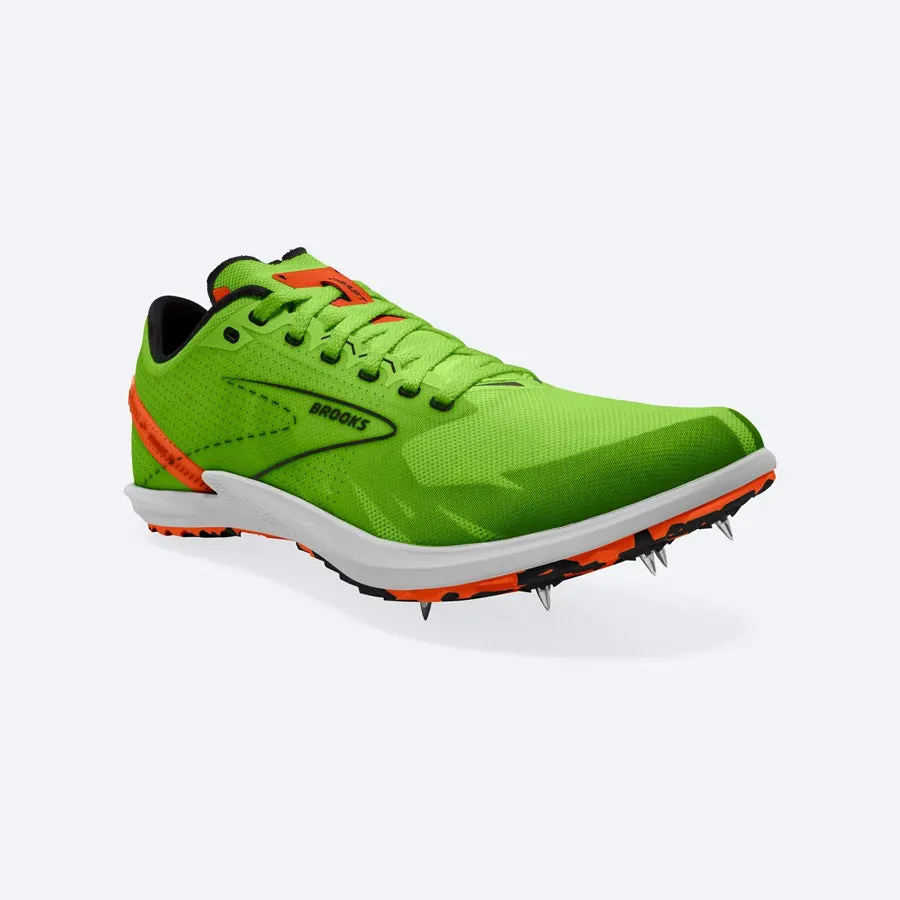 Brooks Unisex Draft XC (Green Gecko/Red Orange/White)