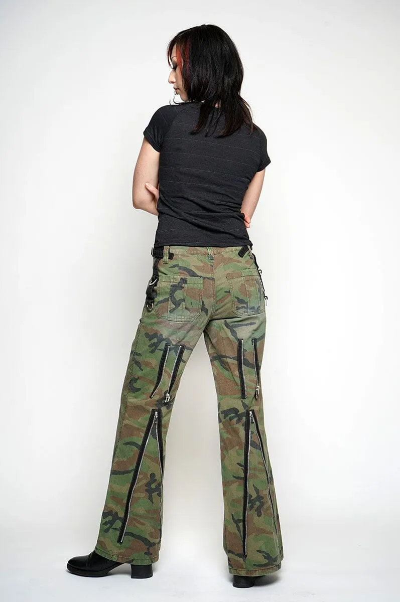 Camo Cargo Flare Pants [Last 27]