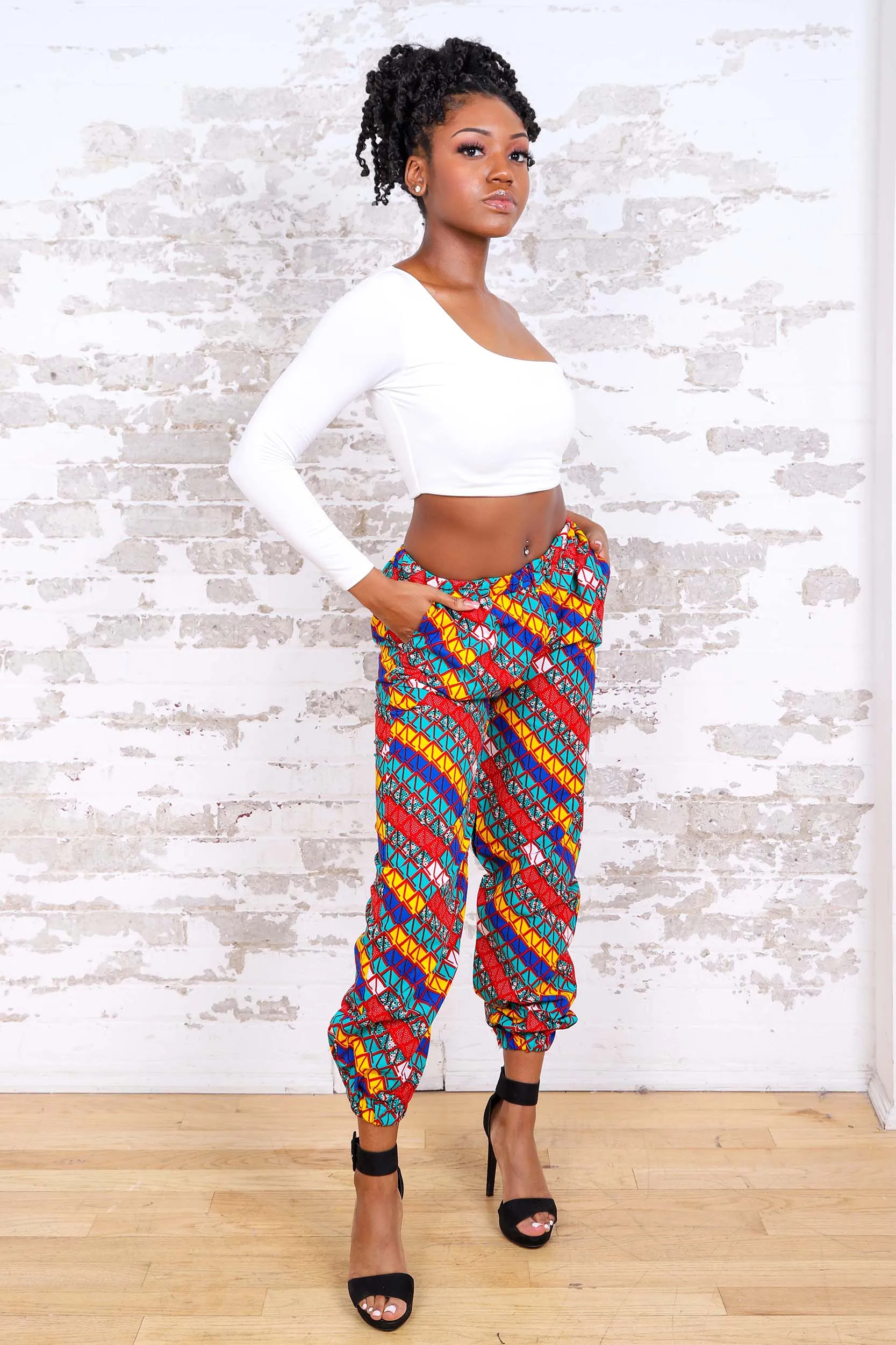 CANAH AFRICAN PRINT WOMEN'S CARGO PANT