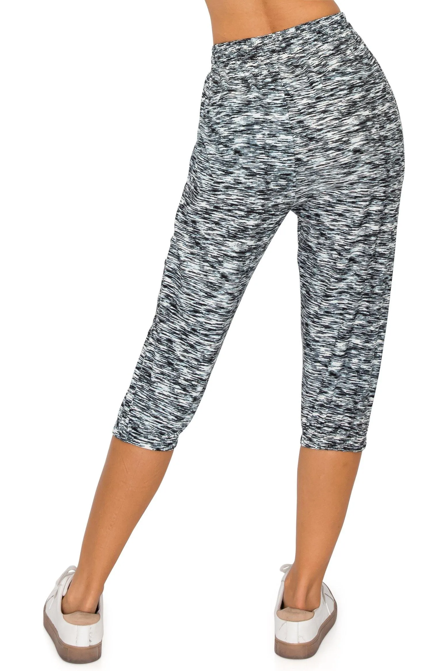 Capri Jogger Track Pants - Soft Stretch Zipper Sweatpants