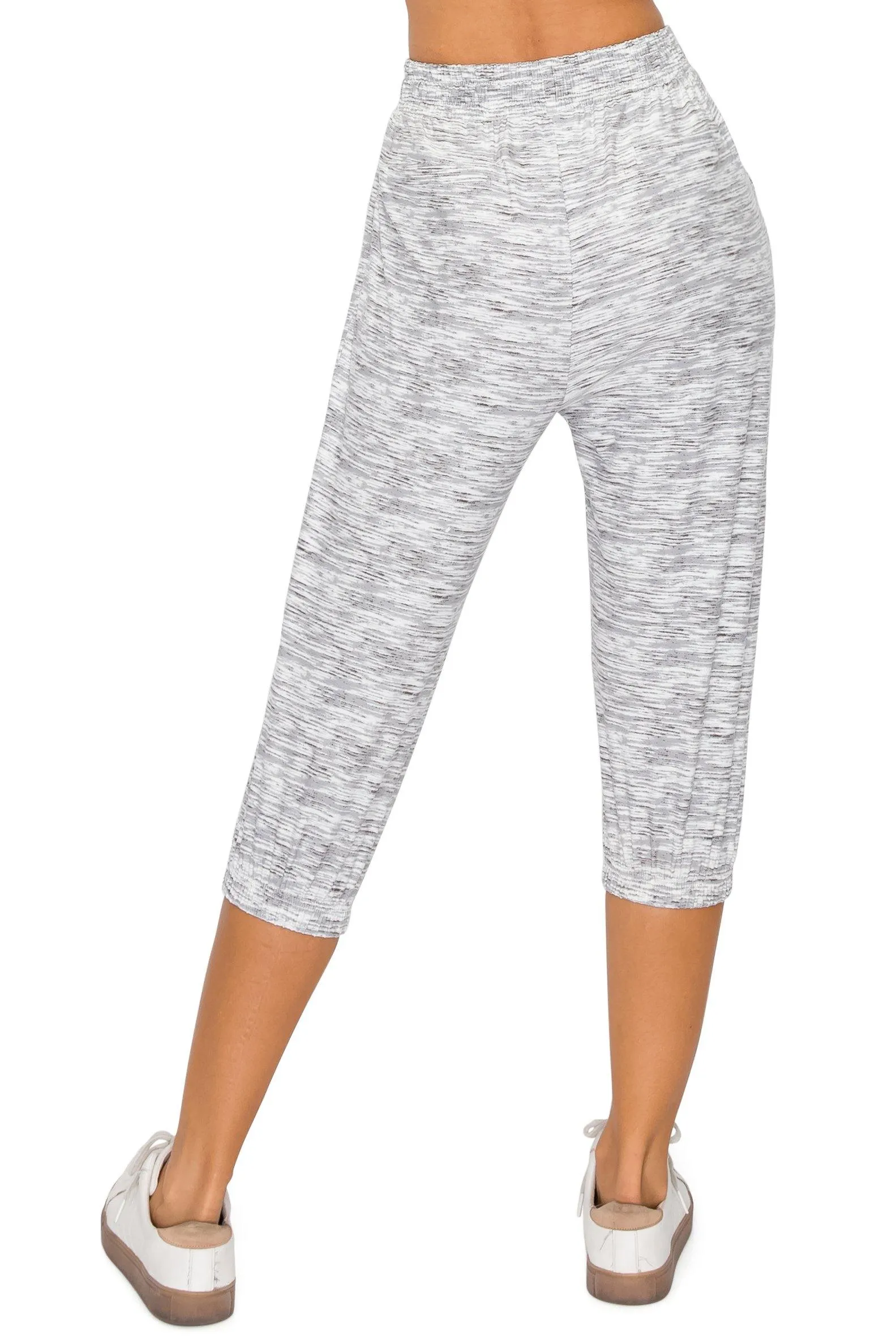 Capri Jogger Track Pants - Soft Stretch Zipper Sweatpants