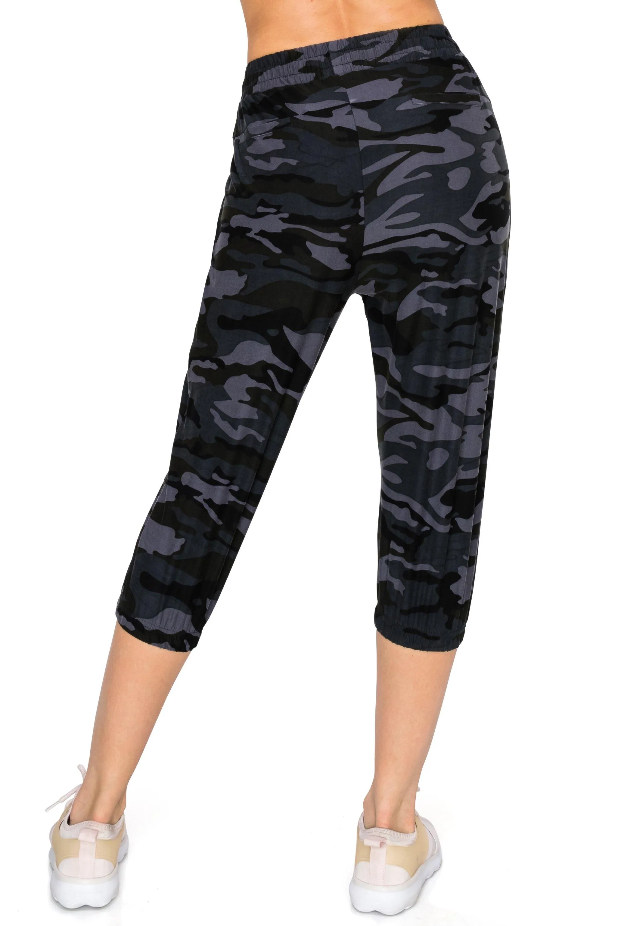 Capri Jogger Track Pants - Soft Stretch Zipper Sweatpants