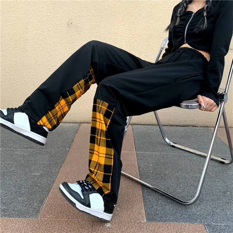 casual plaid pants KF82614