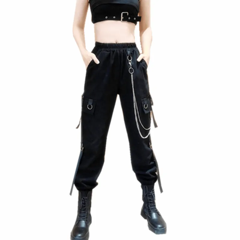 Chained Cargo Pants With Pockets | Waist Chain Cargo Pants