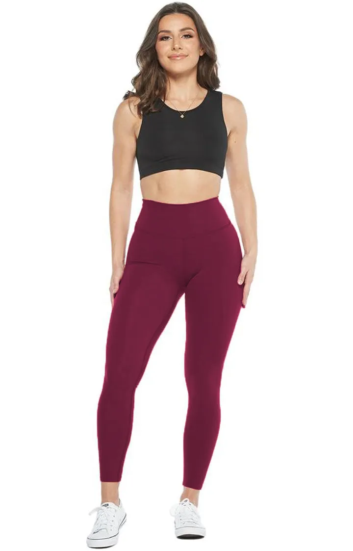 CLASSIC HIGH WAISTED LEGGINGS (Brick Red)