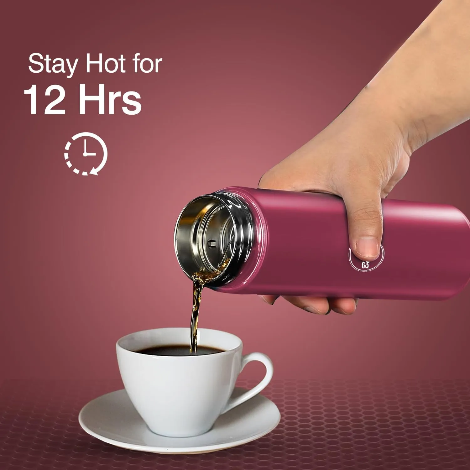 Coffee Tea Thermos, Smart Sports LED Temperature Display Water Bottle