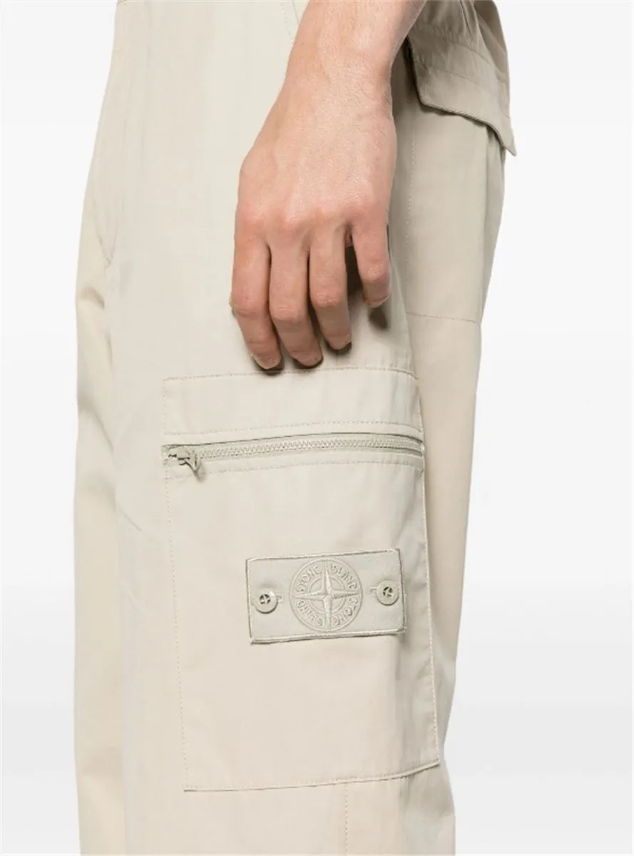 COMPASS-BADGE WIDE-LEG TROUSERS