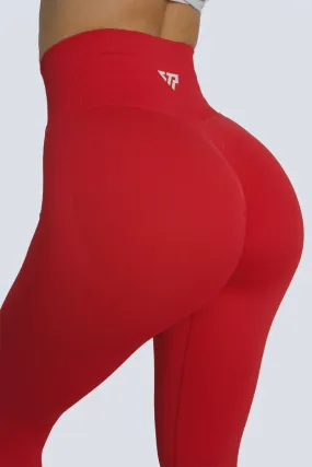 CORE SCRUNCH LEGGINGS - RED