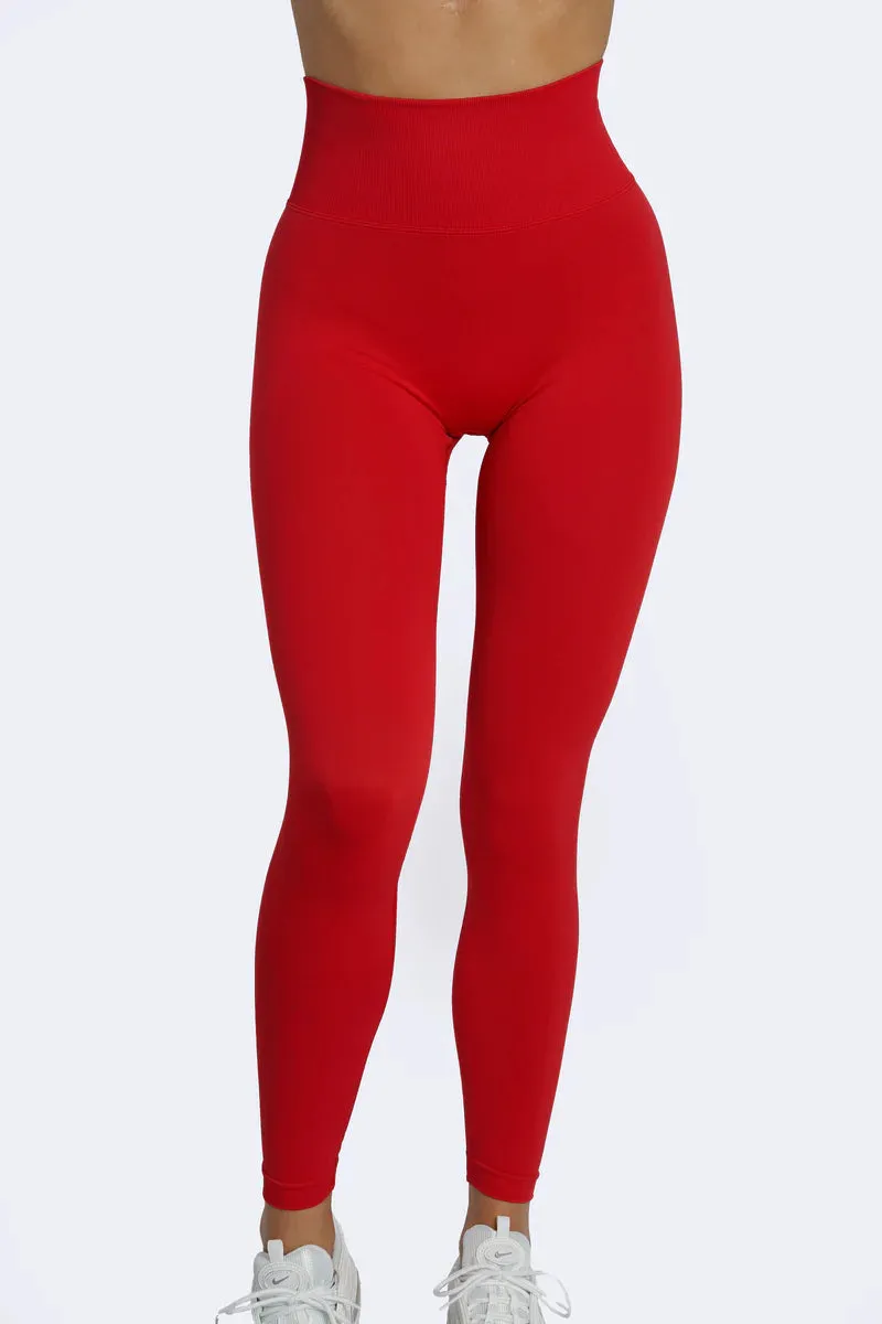 CORE SCRUNCH LEGGINGS - RED