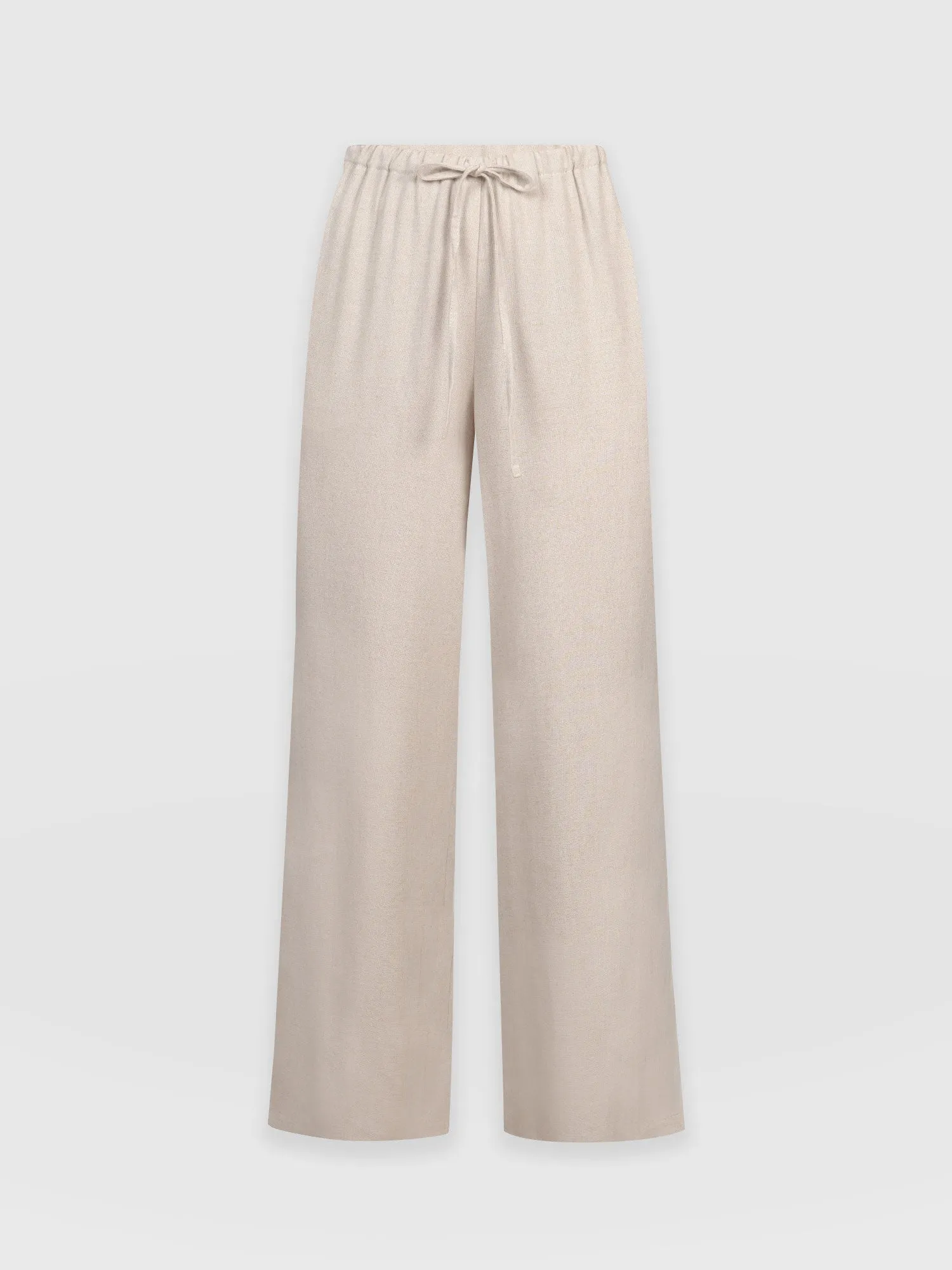 Corinne Linen Pant - Oatmeal