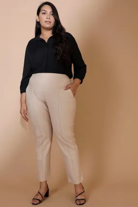 Cream Crease Seam Tummy Tucker Pants