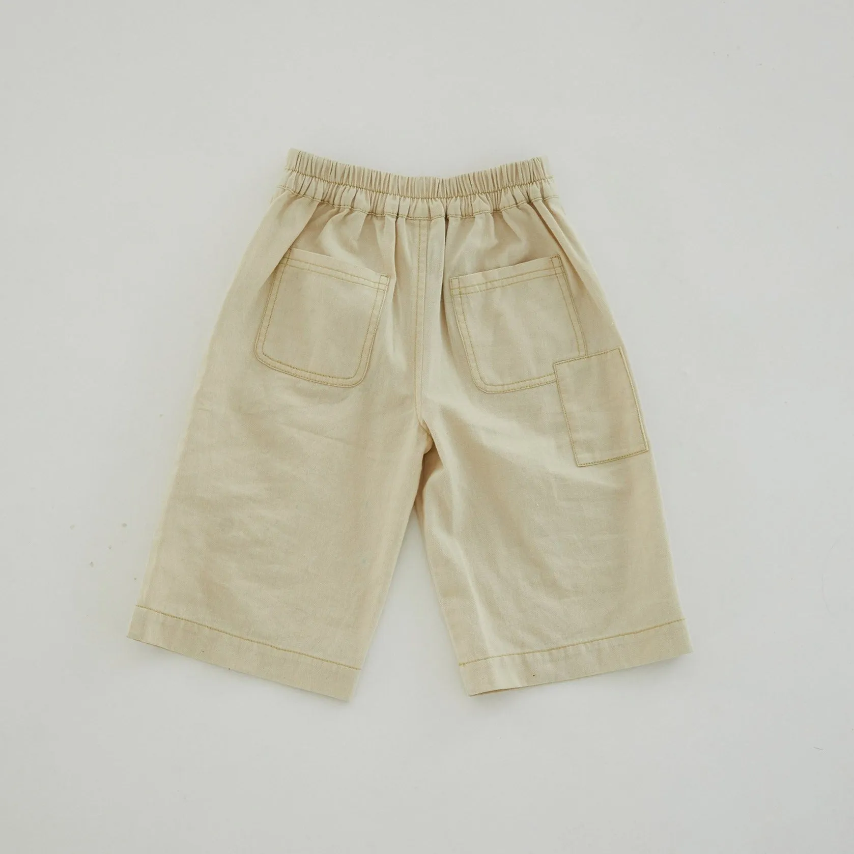 Cream Patch Wide Trouser