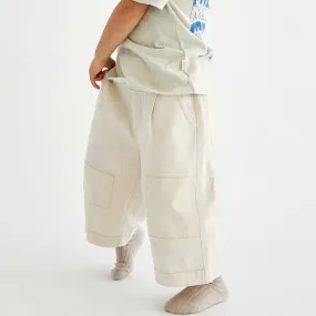 Cream Patch Wide Trouser