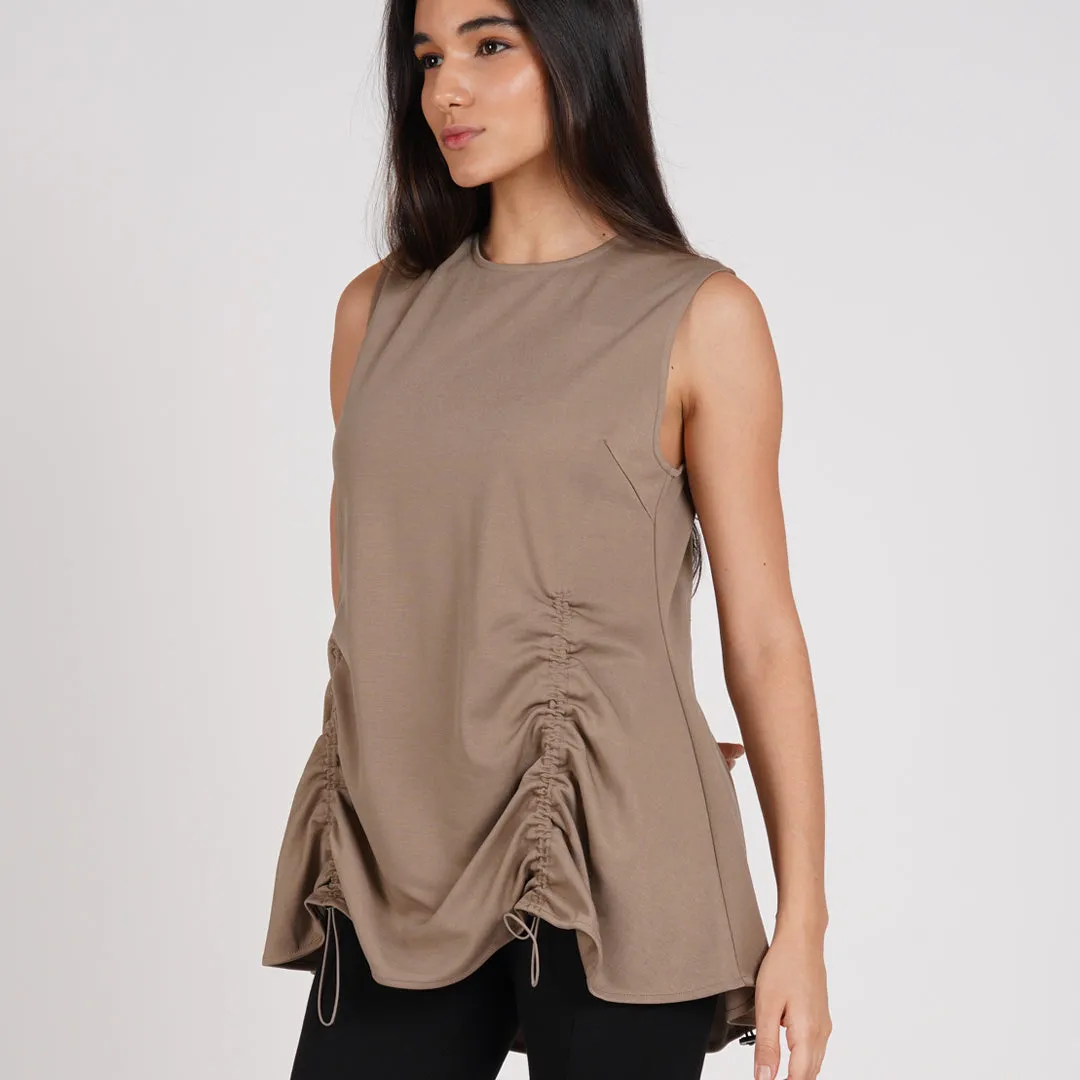 Dahlia Sleeveless Ruched Top