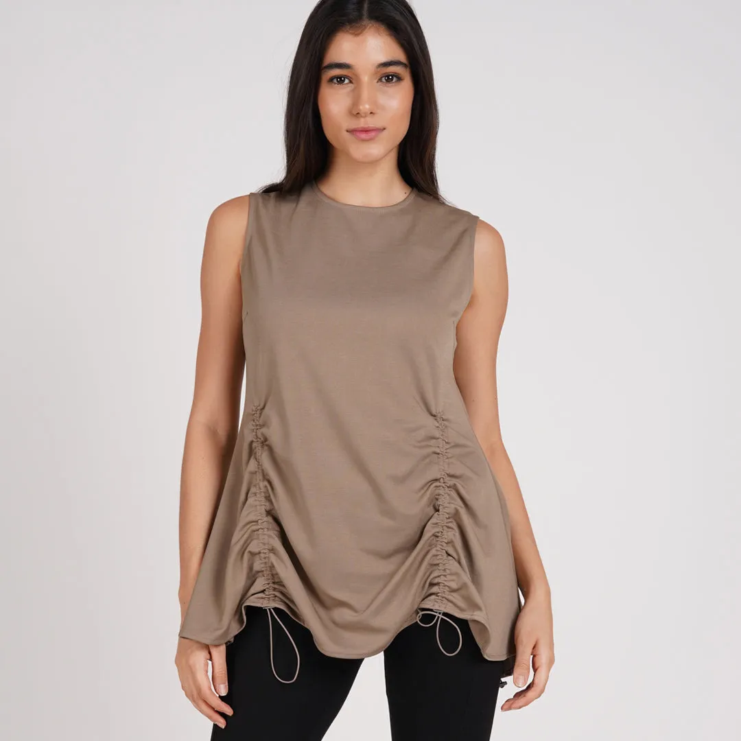 Dahlia Sleeveless Ruched Top