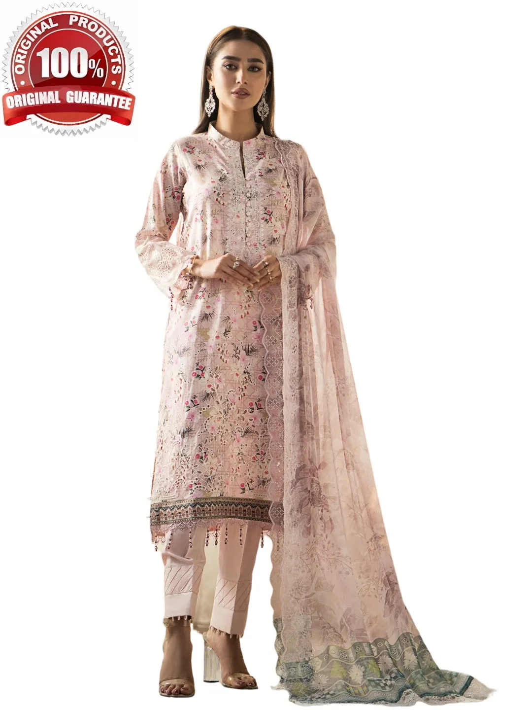 Embroidered Cambric Chikankari