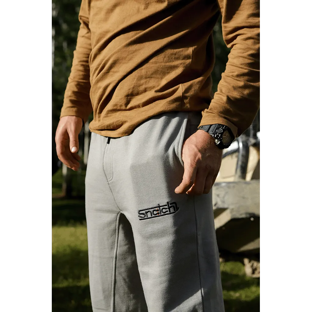 Embroidered Track Pants Slim Dirty Stone