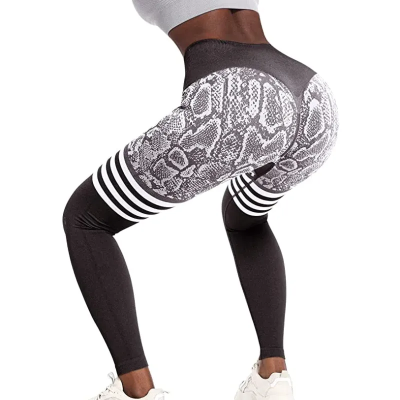 Emma Stripes Snake Workout Leggings