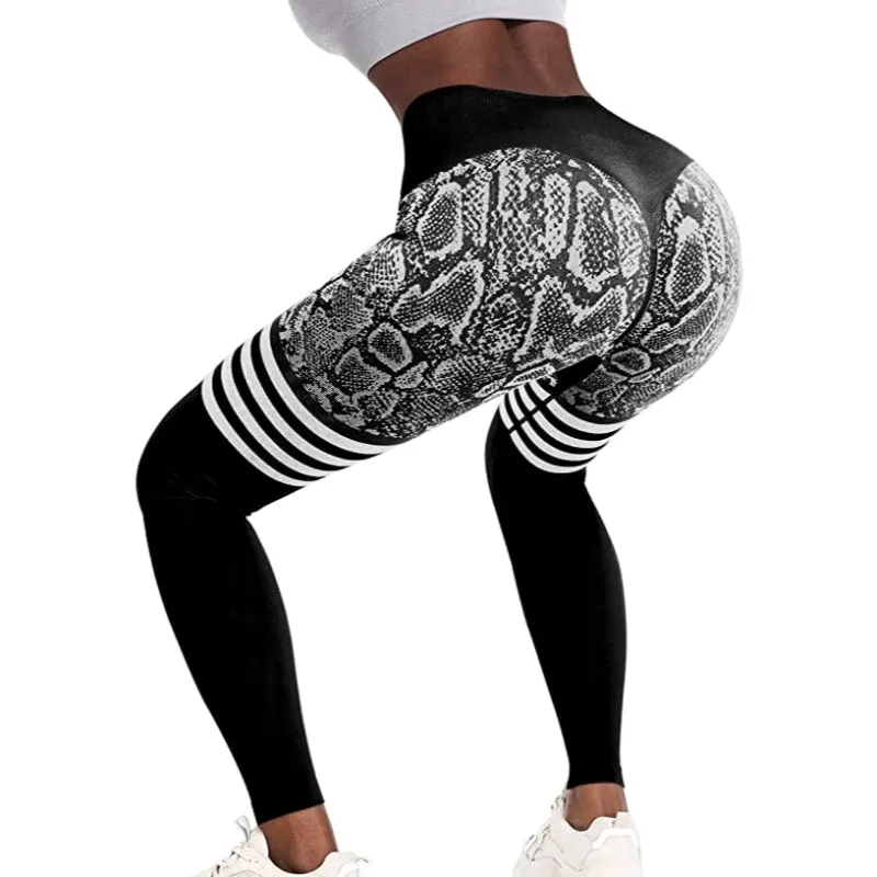 Emma Stripes Snake Workout Leggings