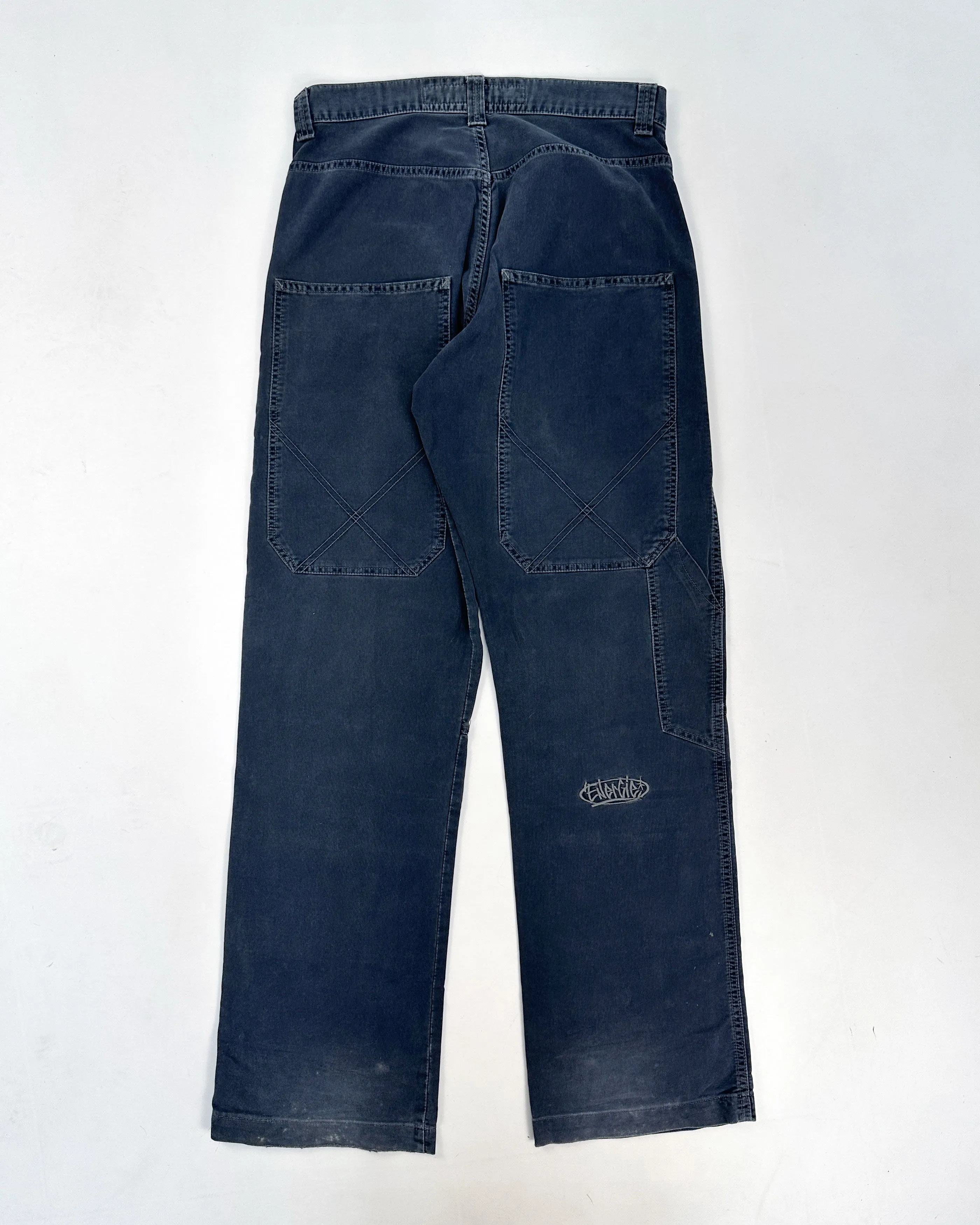 Energie Navy Blue Cargo Pants 1990's