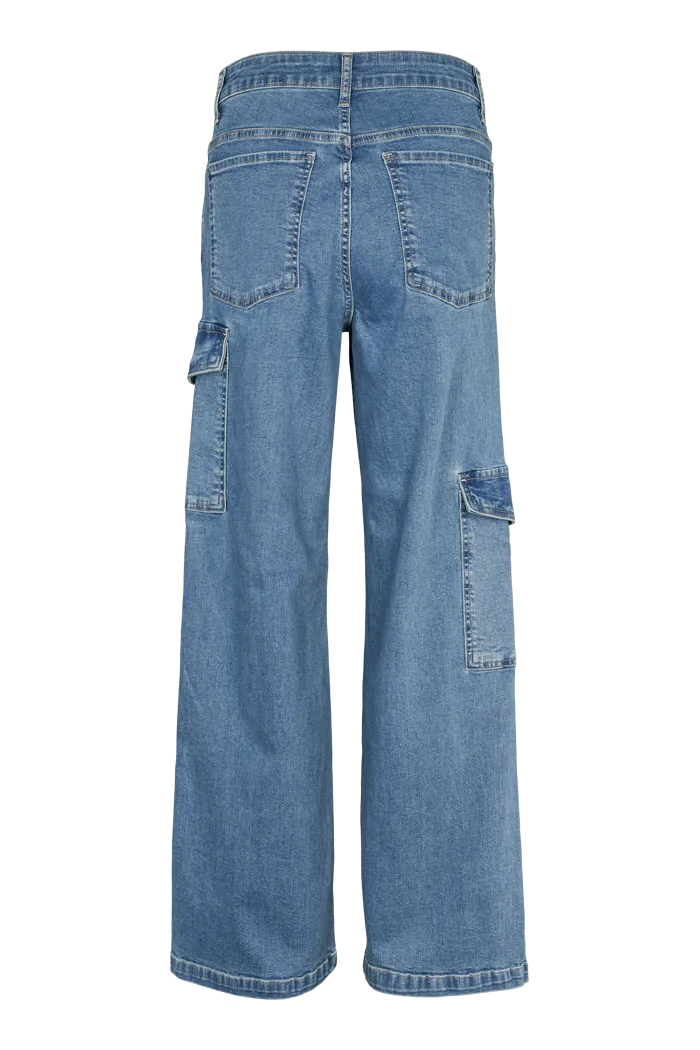 Enya Cargo Pants - Denim Blue