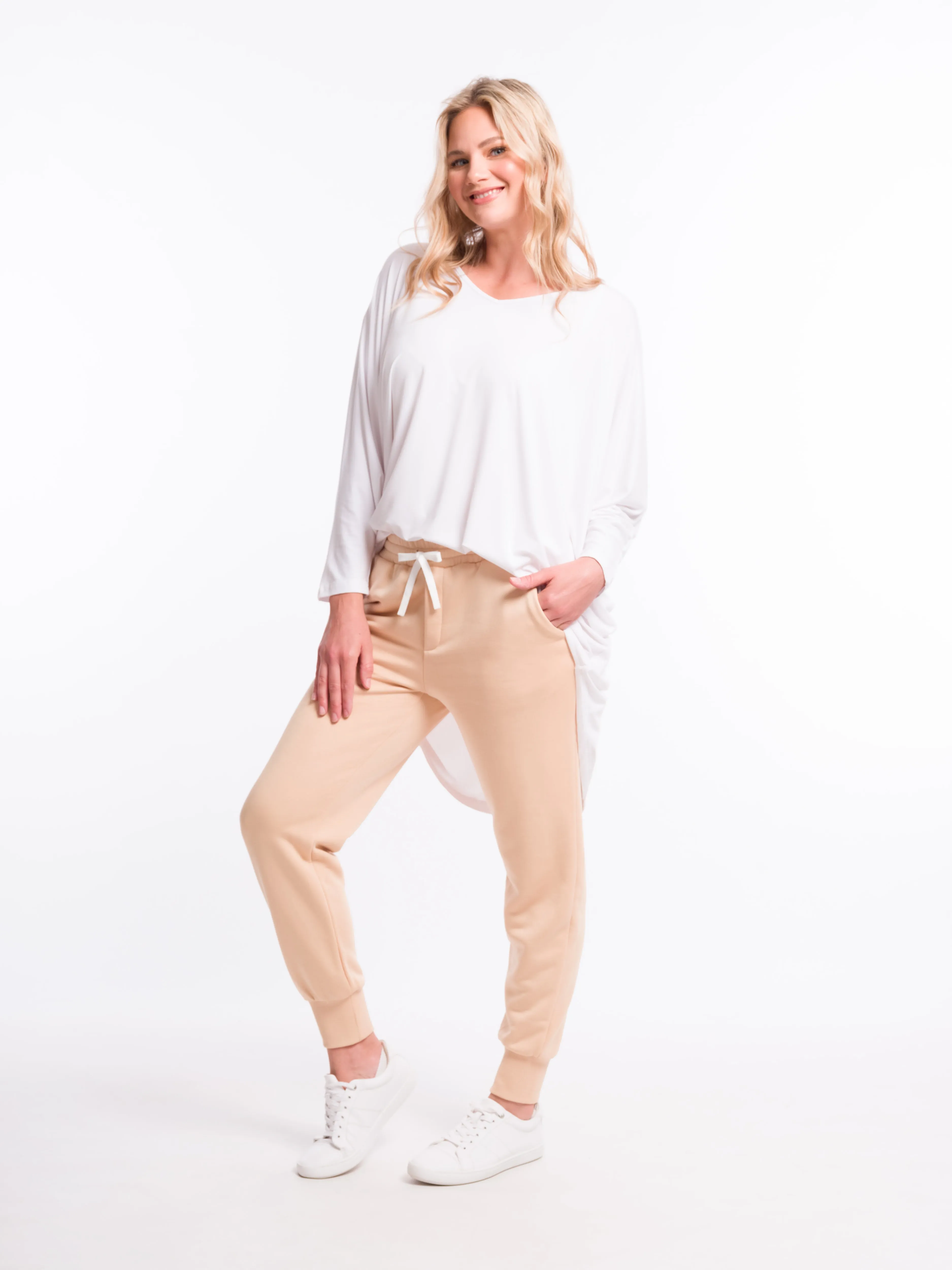 FINAL SALE Brodie Sweat Pant in Beige