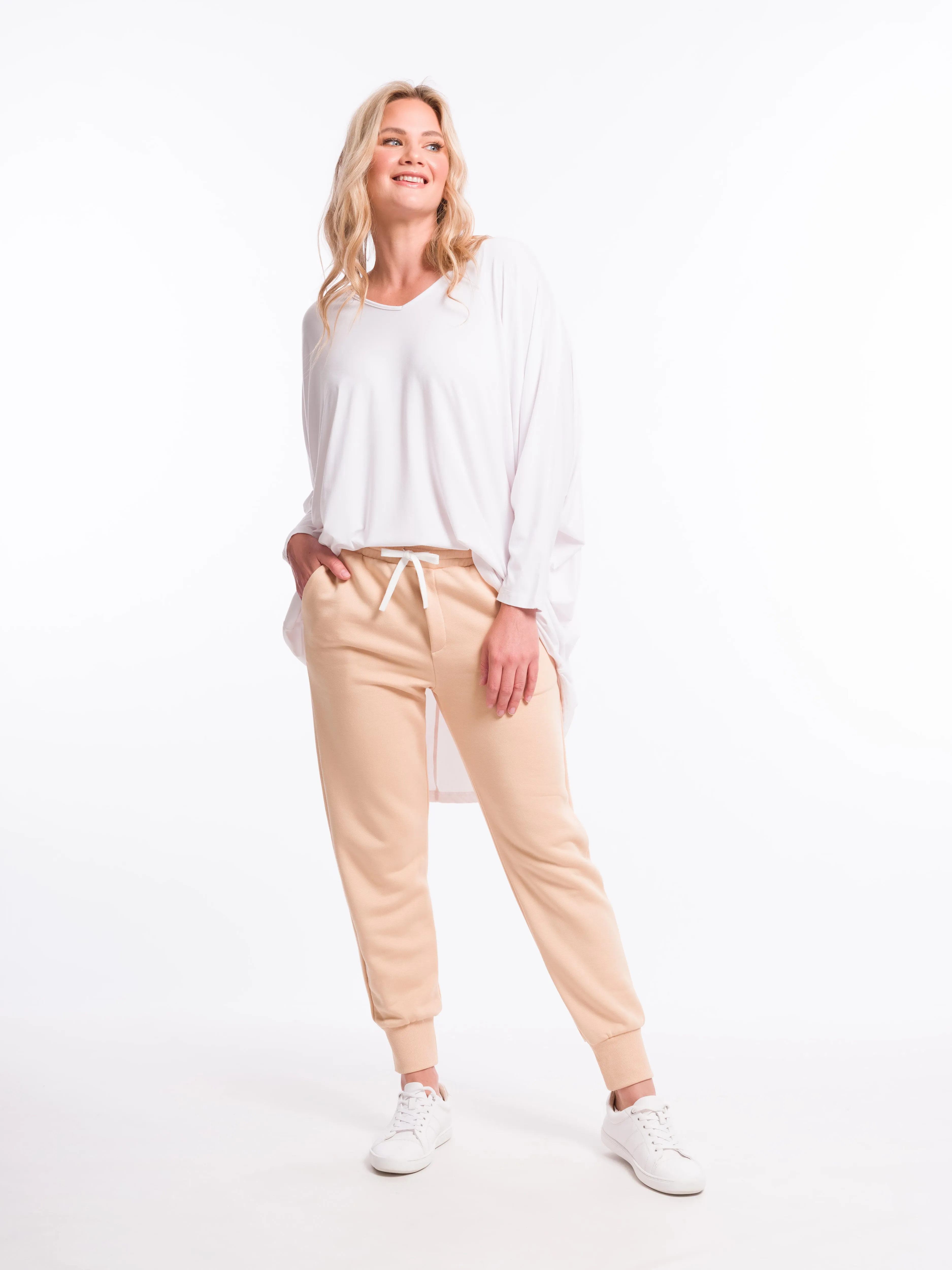 FINAL SALE Brodie Sweat Pant in Beige