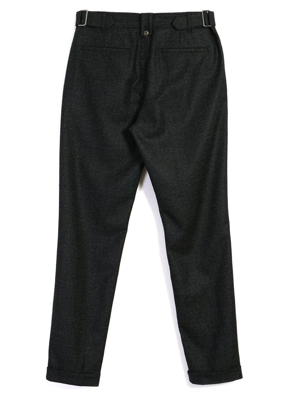 FINN | Side Buckle Regular Trousers | Black Marble