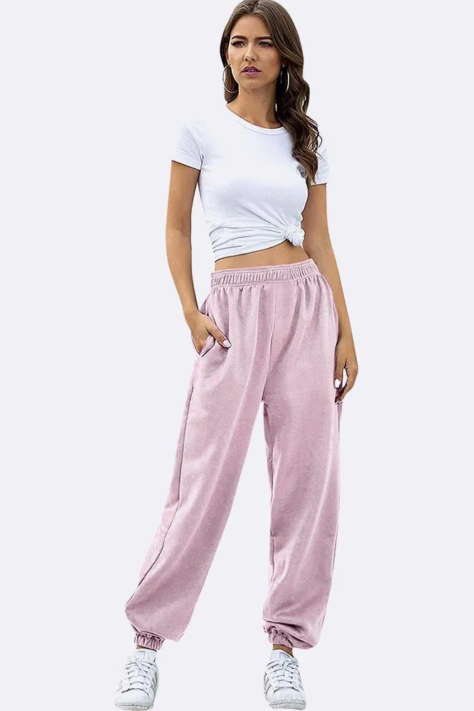 Fleece Full Length Closed Hem Jogging Bottom