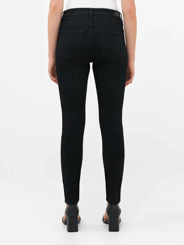 French Connection Soft Stretch Denim High Rise Skinny Jeans-Black-74QZP