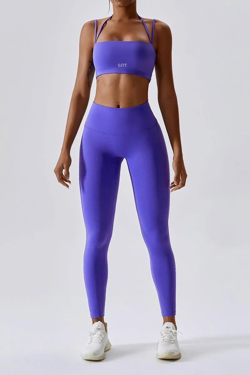 GFIT® Yoga Set Women's Gym Tops High Waist Leggings